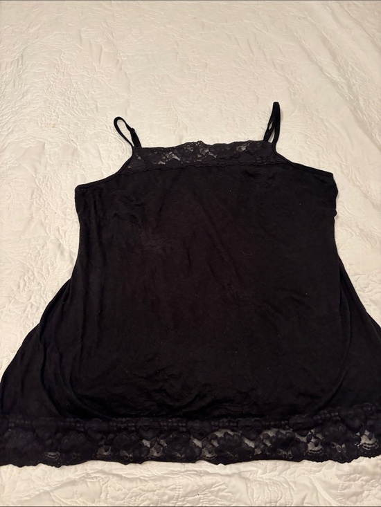 Maurices Tops - Maurices Black Lace Trim Tank Top